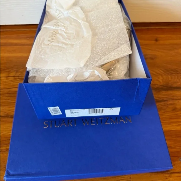 Stuart Weitzman Women’s Melodi Glitter High Heel Sandals Size: 38.5 8 B - Picture 5 of 16